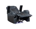 Blue and Black Power Recliner with Bluetooth