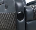 Blue and Black Power Recliner with Bluetooth