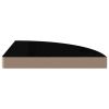 Floating Corner Shelves 2 pcs High Gloss Black 13.8"x13.8"x1.5" MDF
