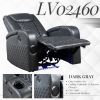 Dark Grey Power Recliner with Bluetooth