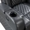 Dark Grey Power Recliner with Bluetooth