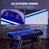 VEVOR Air-Powered Hockey Table, 72" Indoor Hockey Table, LED Sports Hockey Game with 2 Pucks, 2 Pushers