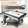 Air Hockey Table, 72" Indoor Hockey Table, LED Sports Hockey Game with 2 Pucks, 2 Pushers, and Electronic Score System