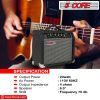 5 Core Guitar Amp 20W Amplifier For Electric Bass Acoustic Practice Amp Small Portable Mini Amplificador Para Bajo with Built in Effects - GA 20 BLK