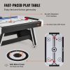 VEVOR Air-Powered Hockey Table, 72" Indoor Hockey Table, LED Sports Hockey Game with 2 Pucks, 2 Pushers