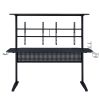 Black Gaming Desk with LED Light