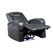 Dark Grey Power Recliner with Bluetooth