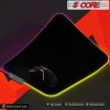 5 CORE Large RGB Gaming Mouse Pad Non-Slip Rubber Base, Waterproof 11.8 x 9.8 Inch LED Desk Mouse Mat Glowing 12 Modes Durable Stitched Edges