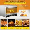 VEVOR Commercial Convection Oven, 47L/43Qt, Half-Size Conventional Oven Countertop, 1600W 4-Tier Toaster w/ Front Glass Door, Electric Baking Oven w/