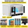 VEVOR Commercial Convection Oven, 47L/43Qt, Half-Size Conventional Oven Countertop, 1600W 4-Tier Toaster w/ Front Glass Door, Electric Baking Oven w/