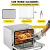 VEVOR Commercial Convection Oven, 21L/19Qt, Quarter-Size Conventional Oven Countertop, 1440W 3-Tier Toaster w/ Front Glass Door, Electric Baking Oven