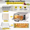 VEVOR Commercial Pizza Oven Countertop, 14" Single Deck Layer, 110V 1300W Stainless Steel Electric Pizza Oven with Stone and Shelf, Multipurpose Indoo