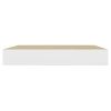 Floating Wall Shelf Oak and White 9.1"x9.3"x1.5" MDF