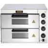 VEVOR Commercial Pizza Oven Countertop, 14" Double Deck Layer, 110V 1950W Stainless Steel Electric Pizza Oven with Stone and Shelf, Multipurpose Indoo