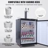 VEVOR Beer Kegerator, Dual Tap Draft Beer Dispenser, Full Size Keg Refrigerator With Shelves, CO2 Cylinder, Drip Tray & Rail, 32Â°F- 75.2Â°F Temperatu
