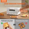 VEVOR Steam Oven Toaster, 12L Countertop Convection Oven, 1300W 5 In 1 Steam Toaster Oven, 7 Cooking Modes Air Fryer Convection Oven Combo with Baking