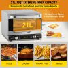VEVOR Commercial Convection Oven, 21L/19Qt, Quarter-Size Conventional Oven Countertop, 1440W 3-Tier Toaster w/ Front Glass Door, Electric Baking Oven