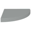 Floating Corner Shelf Gray 13.8"x13.8"x1.5" MDF