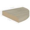 Floating Corner Shelf Oak 9.8"x9.8"x1.5" MDF