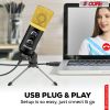 5 CORE XLR Microphone Condenser Mic w/Microphone ARM for Computer Gaming, Podcast, Tripod Stand Kit for Streaming, Recording, Vocals, Voice