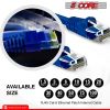 5 Core Ethernet Cable 3 ft Long Cat 6 Computer Internet Patch Cord High Speed WiFi RJ45 for Gaming Indoor Outdoor Use - ET 3FT BLU