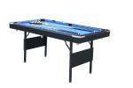 5.5 Ft Portable Billiard Table, 3-in-1 Foldable Billiard/Pool Table, Tennis Table, and Dining Table with Safety Anti Collapse Locks Legs for Adults