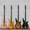 Glarry GIB Electric 5 String Bass Guitar Full Size Bag Strap Pick Connector Wrench Tool Burlywood