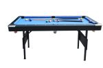 5.5 Ft Portable Billiard Table, 3-in-1 Foldable Billiard/Pool Table, Tennis Table, and Dining Table with Safety Anti Collapse Locks Legs for Adults