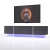 TV Console with Storage Cabinets, Remote Control, APP Control LED TV Stand, Full RGB Color Selection