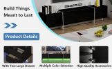 TV Console with Storage Cabinets, Remote Control, APP Control LED TV Stand, Full RGB Color Selection