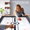 Air Hockey Table, 72" Indoor Hockey Table, LED Sports Hockey Game with 2 Pucks, 2 Pushers, and Electronic Score System