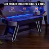 VEVOR Air-Powered Hockey Table, 72" Indoor Hockey Table, LED Sports Hockey Game with 2 Pucks, 2 Pushers