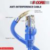 5 Core Ethernet Cable 3 ft Long Cat 6 Computer Internet Patch Cord High Speed WiFi RJ45 for Gaming Indoor Outdoor Use - ET 3FT BLU