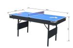 5.5 Ft Portable Billiard Table, 3-in-1 Foldable Billiard/Pool Table, Tennis Table, and Dining Table with Safety Anti Collapse Locks Legs for Adults