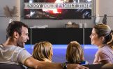 TV Console with Storage Cabinets, Remote Control, APP Control LED TV Stand, Full RGB Color Selection