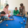 Billiards Table,Portable Pool Table, Includes Full Set of Balls, 2 Cue Sticks, Chalk, and Felt Brush,Folding Pool Table,Simple Assembly Needed