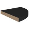 Floating Corner Shelf Black 13.8"x13.8"x1.5" MDF