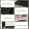 HOMCOM Upright Freezer, 3.0 Cubic Feet Compact Mini Freezer with Reversible Single Door and Adjustable Thermostat, Small freezer for Home, Dorm, Apart