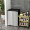 HOMCOM Upright Freezer, 3.0 Cubic Feet Compact Mini Freezer with Reversible Single Door and Adjustable Thermostat, Small freezer for Home, Dorm, Apart